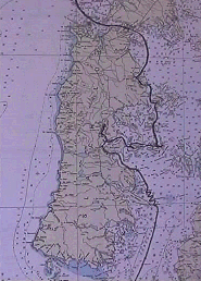 Le trait sombre sur la carte indique notre trajet.